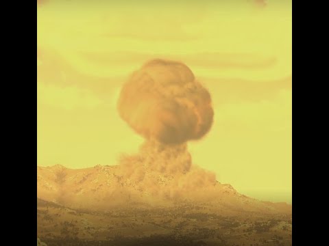 Tactical Nuke EXPLOSION AND SHOCKWAVE - Tested Near Mountain Range Piloting A164 - Arma 3