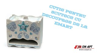 Cutie pentru scutece cu decoupage de la EMART