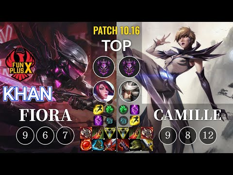FPX Khan Fiora vs Camille Top - KR Patch 10.16