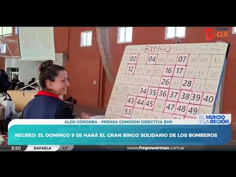 Últimas semanas para conseguir entradas al Bingo Solidario de Bomberos | Aldo Córdoba - Prensa