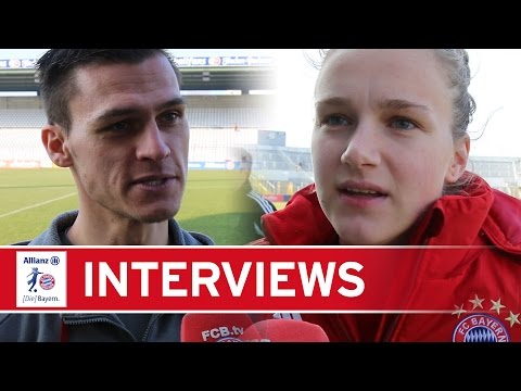 Vivianne Miedema & Tom Wörle nach FC Bayern vs Jena 19.03.2016