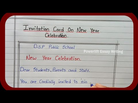 Invitation Card on New Year Celebration || Invitation Card || About New Year invitation || New Year