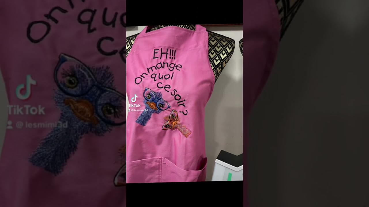 Tablier de cuisine original #tablier #cuisine #chef #broderie #broderiemoderne