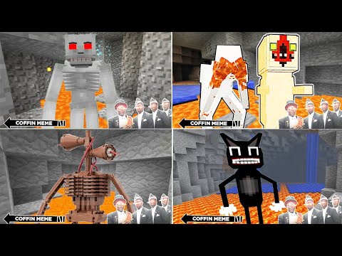 Coffin Meme Minecraft Death Compilation Part 3 - Lucky Creeper