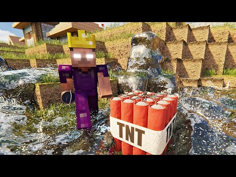 Il TNT contro l'acqua più realistico nel villaggio di Minecraft