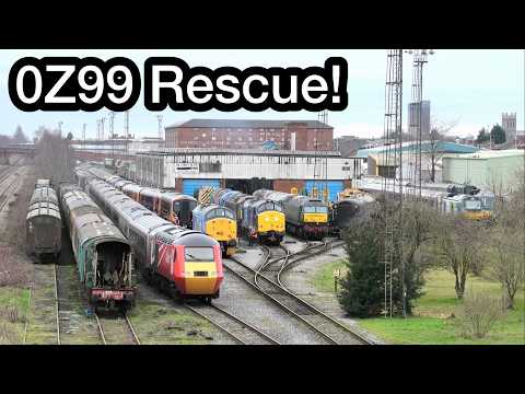 37501 sent to help FAILED 37800 as Chiltern Mk3's & DVT arrive for STORAGE at Nemesis Rail