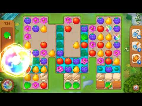 Gardenscapes Level 729 With No Boosters - Hard Level