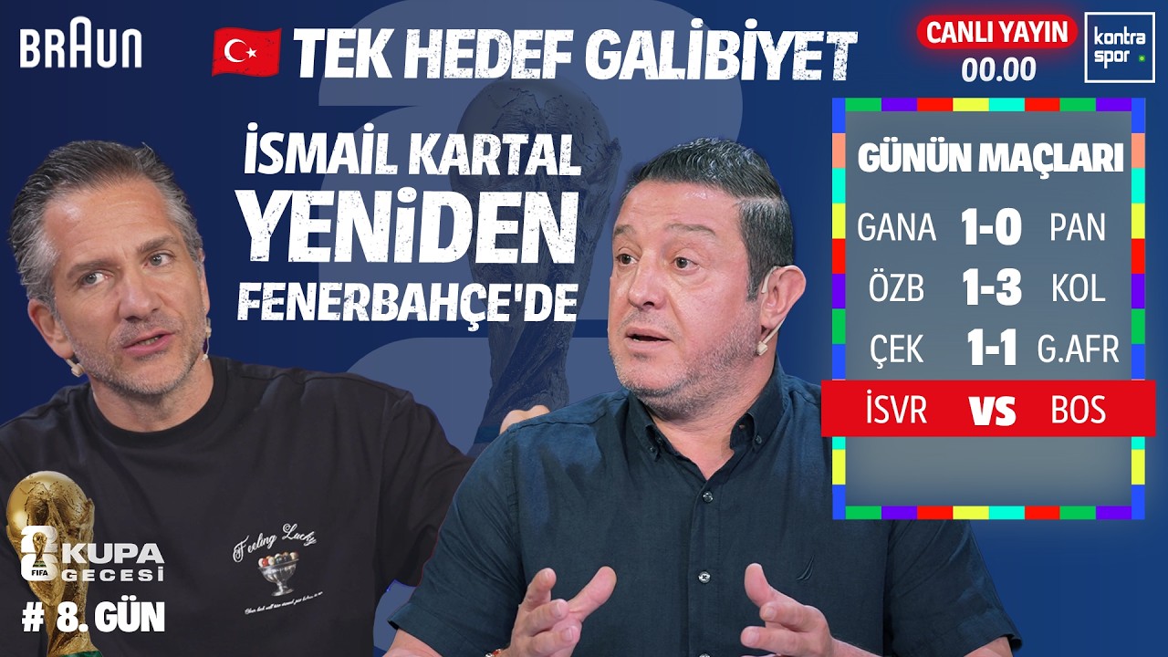 🔴 CANLI | Çekya - Güney Afrika, İsviçre - Bosna Hersek | Nihat Kahveci, Nebil Evren | Kupa Gecesi #8