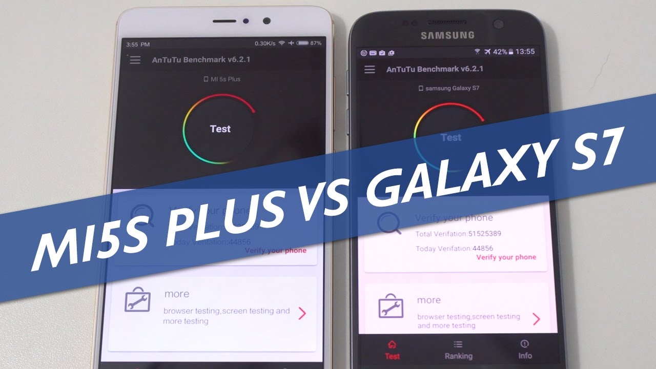 Xiaomi Mi 5S Plus Vs Samsung Galaxy S7 Speed Test