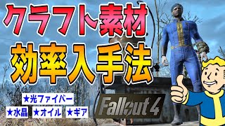 フォールアウト4 クラフトで不足しがちな素材を効率入手！