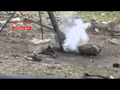 استهداف مقرات النظام داخل مطار النيرب العسكري بواسطة صاروخ محلي الصنع من قبل كتيبة بشائر النصر