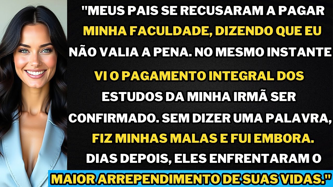 "Meus pais se recusaram a pagar meus estudos… mas dias depois, viveram o pior arrependimento da vida