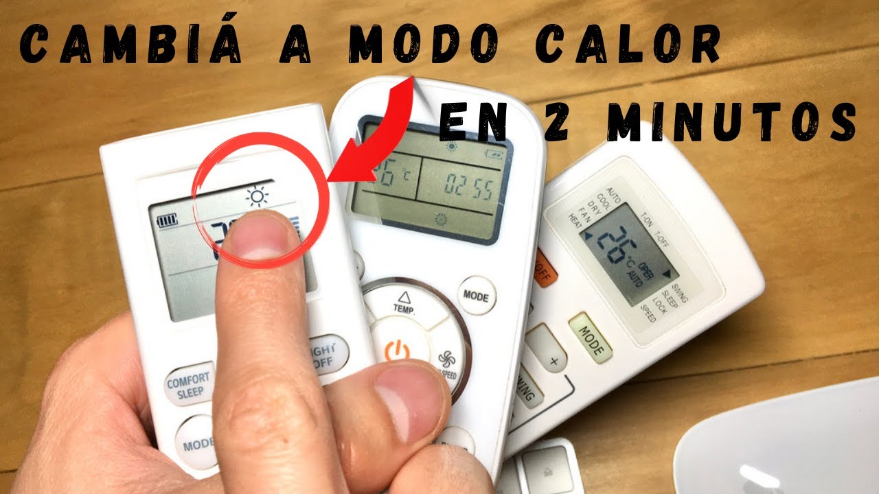 Cómo cambiar a Modo CALOR aire acondicionado | Cómo Poner Modo Heat