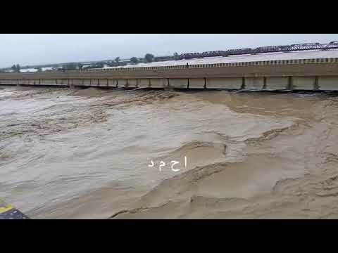 Nari River at Nari Bank N65 flowing 200k cus. Monsoon Rainfall Heavy Flooding Irrigation Balochistan