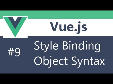 Vue js 2 Tutorial 9 Binding Inline Styles with Object Syntax