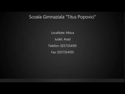 Scoala Gimnaziala "Titus Popovici" Misca