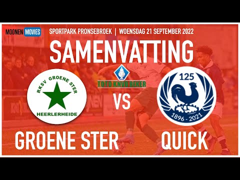 Een hattrick van Nabil Haddadi van Quick in de TOTO-KNVB Bekerwedstrijd tegen Groene Ster 21-09-2022