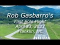 Rob Gasbarro's solo flight