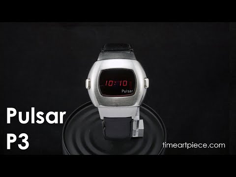 Pulsar P3 Vintage Digital LED Quartz Watch Leather