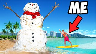 I Built a Snowman In Hawaii!