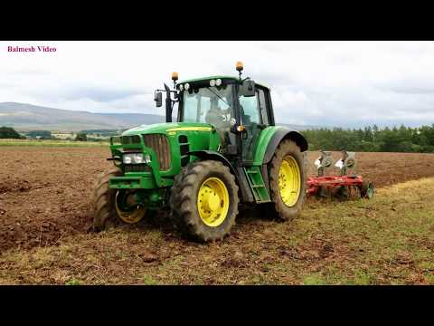 Ploughing Some Rough, Dry and Stony Ground - with John Deere 6630.