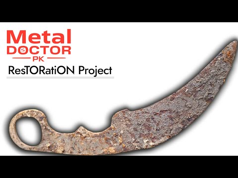 Extremely Rusty Curved Knife Restoration 🔧 | Rare Antique Knife Gets Brand New Look! 🔥 #Restoration