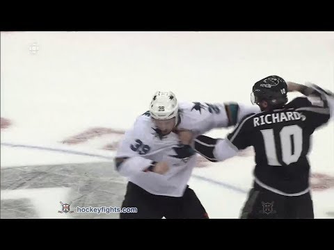 Logan Couture vs Mike Richards Apr 28, 2014 - CBC feed