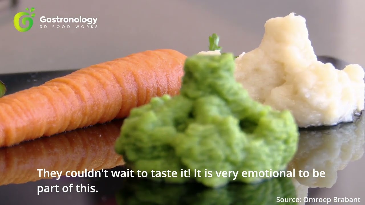 3D printed vegetables: examples and tasting for dysphagia patients