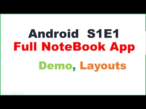 Android Full App Building S1E1 : Costilla Notebook v1 - Demo,Layout,Setup