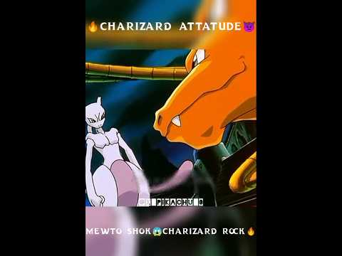Charizard Attitude Status🔥👿||Mewtwo Shoked😱Charizard Rocked🥶||#pokemon #charizard #goku #shorts