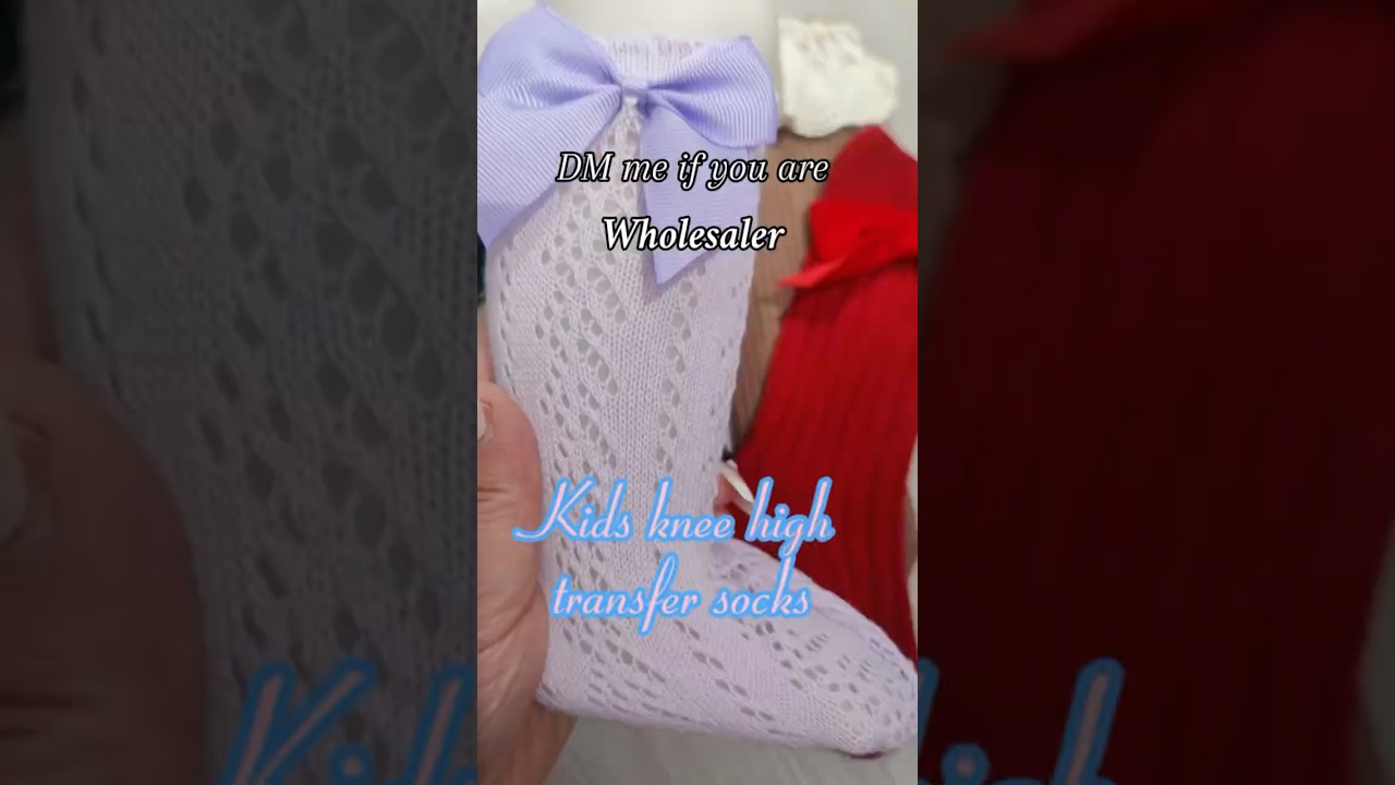 Kids knee high transfer socks #kidswearfactory #kidssocks