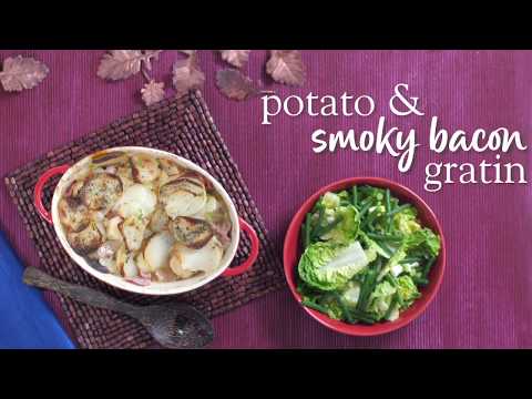 Slimming World Syn-free potato and smoky bacon gratin recipe - FREE