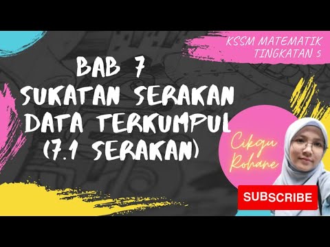 KSSM MATEMATIK TINGKATAN 5 BAB 7 SUKATAN SERAKAN DATA TERKUMPUL (PART 1)