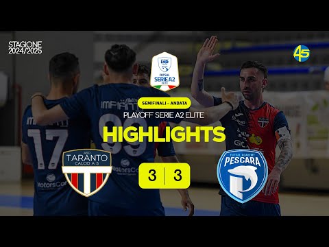 Taranto-Pescara 3-3 | HIGHLIGHTS | Serie A2 Élite 2024-25 | Playoff | Semifinali - andata