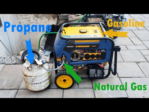 Firman T07571 / T07573 Tri-Fuel Generator Quick Demo How to Run on Gasoline, Propane or Natural Gas!
