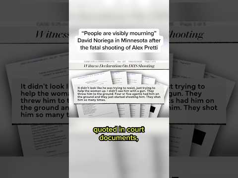 'People are visibly mourning' David Noreiga in Minnesota after the fatal shooting of Alex Pretti