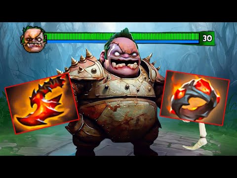 Raid Boss Pudge Giant Ring + Overwhelming Blink OFFLANE 24Kills Rampage Dota 2