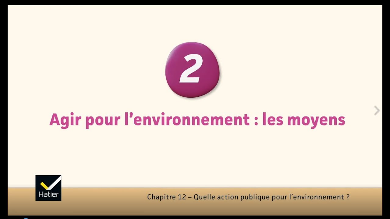 SES cours de Tle : agir pour l'environnement, les moyens