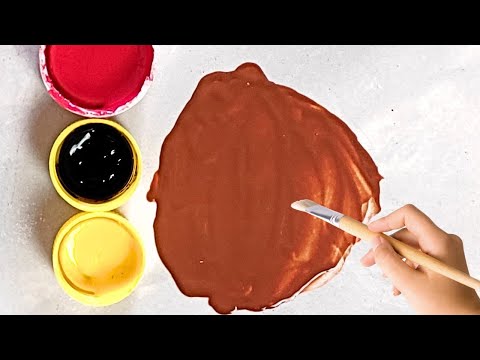 How to make Brown Color with Gouache Paint or other similar paints 2