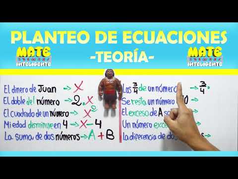 PLANTEO DE ECUACIONES  - TEORÍA