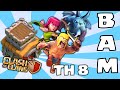 Clash of clans - TH 8 Bam Attack Strategy ...