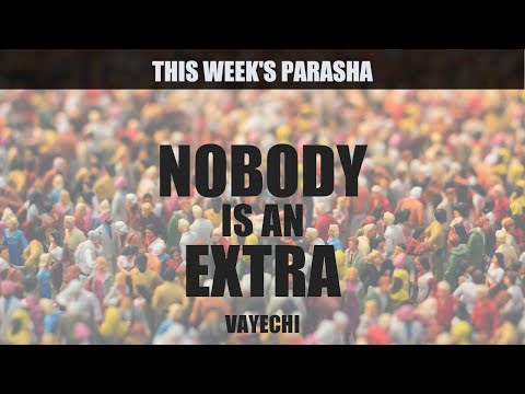 Nobody Is An Extra | Rabbi Yaacov Haber | Parshat Vayechi 5780