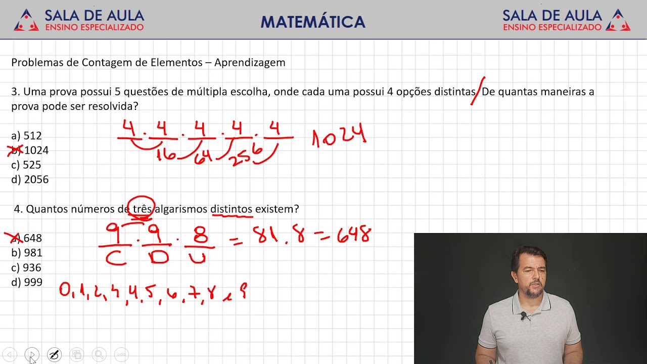 Principio Fundamental da Contagem - 2020 - Exercícios 01