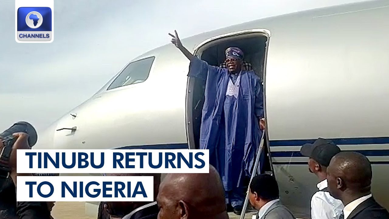 President-Elect Tinubu Returns To Nigeria From Europe