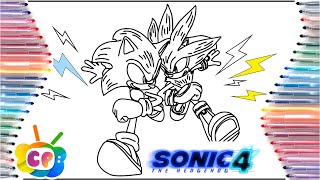 Sonic 4 prediction coloring pages / Sonic the Hedgehog 4. How to draw Sonic vs Silver