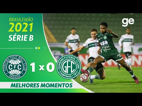 Gols e lances de Coritiba x Guarani
