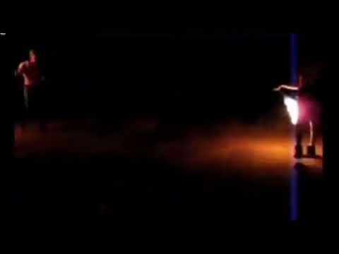 when the DOOM music kicks in ( flame swords fight )