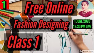 Free Online Fashion Designing Course CLASS 1 // How To Draw BODICE Block