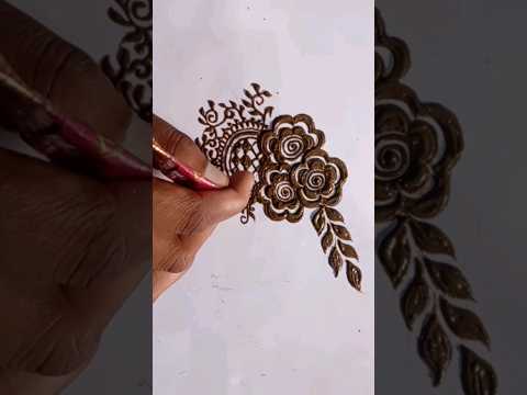 Simple flowers mehndi Design #ytshorts #viralshort