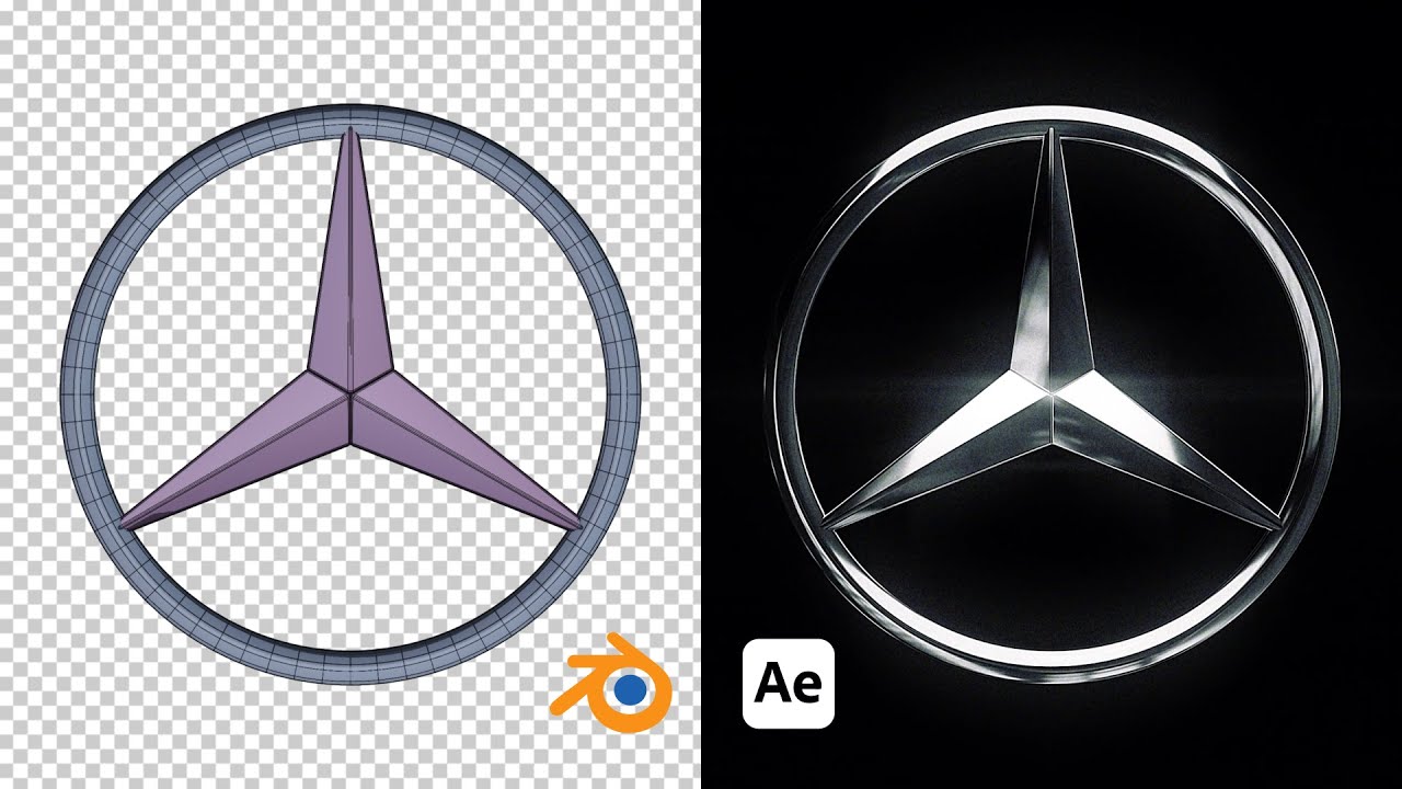 Mercedes-Benz Logo Animation created in Blender & After Effects (Breakdown)